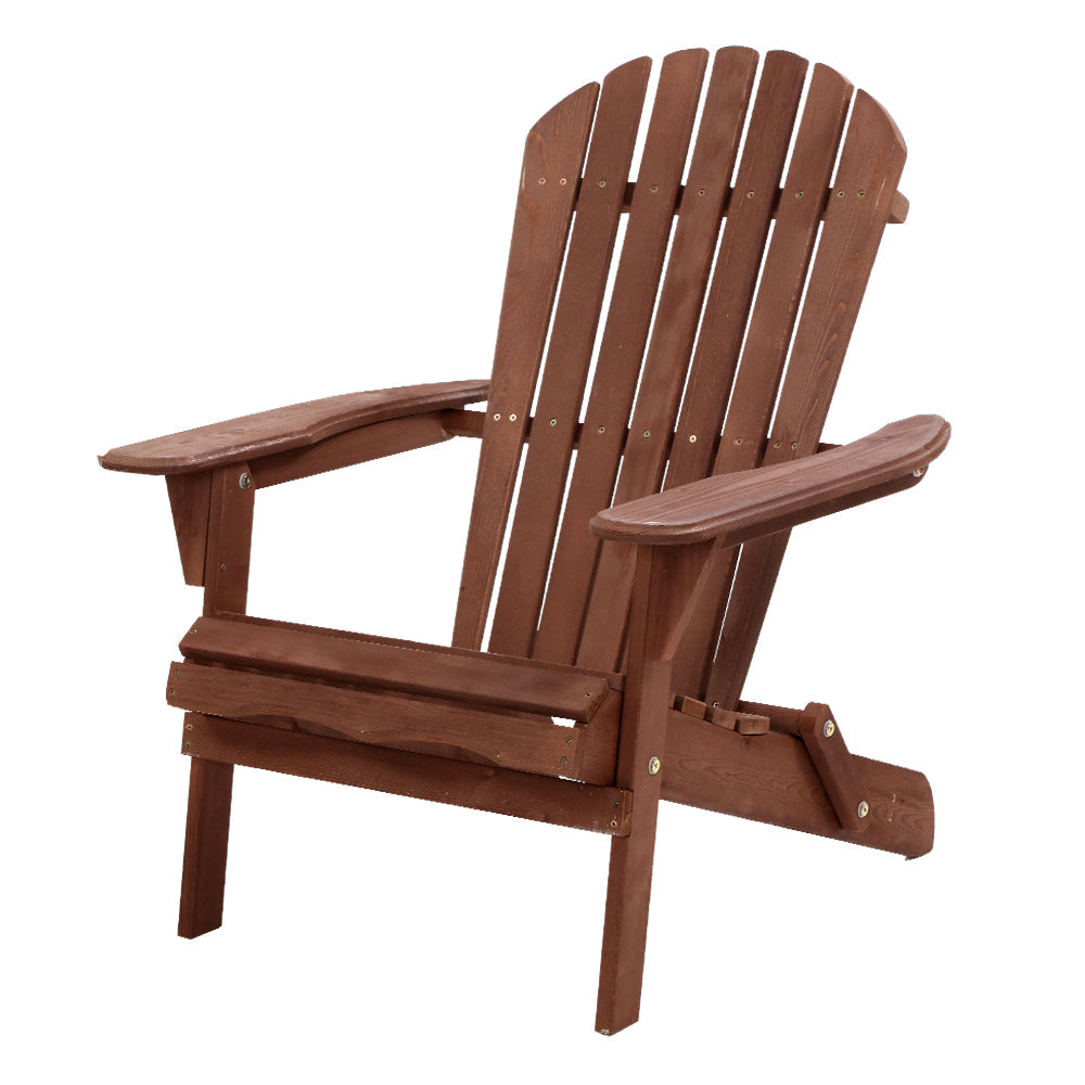 Gardeon Outdoor Furniture Beach Chair Wooden Adirondack Patio Lounge Garden