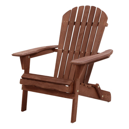 Gardeon Outdoor Furniture Beach Chair Wooden Adirondack Patio Lounge Garden