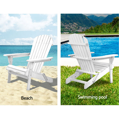 Gardeon Outdoor Furniture Adirondack Chairs Beach Chair Lounge Wooden Patio Garden