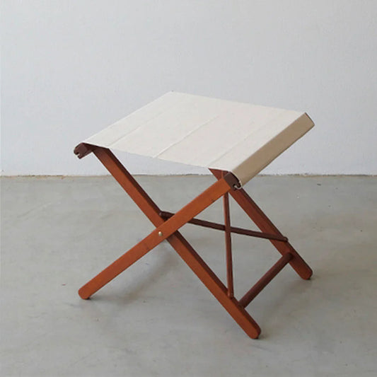Folding Stool Hardwood Cotton Oxford