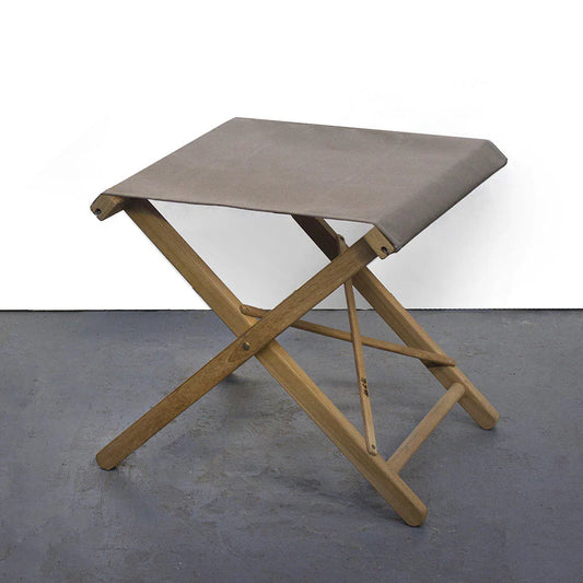 Folding Stool Synthetic Fabric - Teak