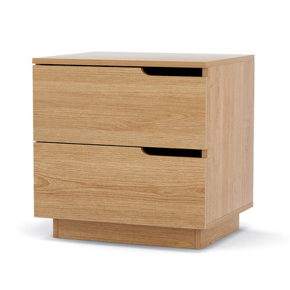 Artiss Bedside Table 2 Drawers Nightstand Pine