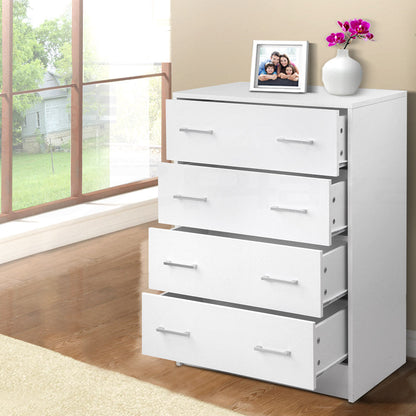 Artiss Tallboy 4 Drawers Storage Cabinet - White