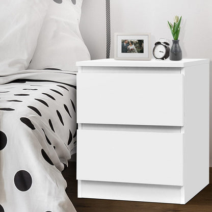Bedside Table Cabinet Lamp Side Tables Drawers Nightstand Unit White