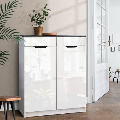 Shoe Cabinet Shoes Storage Rack High Gloss Organiser Cupboard White