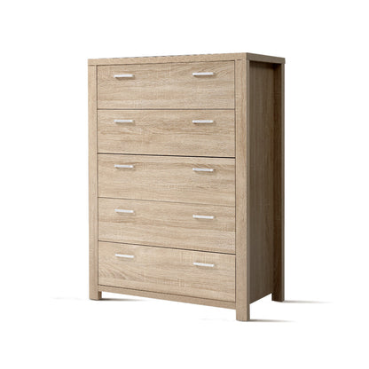 Artiss 5 Chest of Drawers Tallboy Dresser Table Bedroom Storage Cabinet