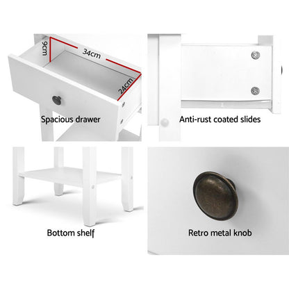 Bedside Tables - White
