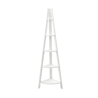 Artiss Bookshelf Corner Shelf 5 Tiers - CANE White