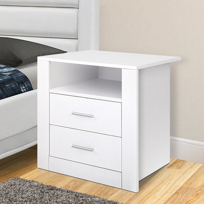 Artiss Bedside Tables Drawers Storage Cabinet Drawers Side Table White