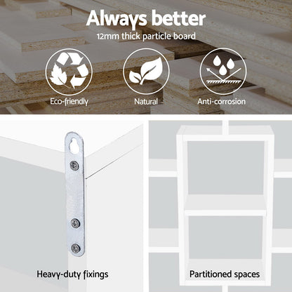 Floating Wall Shelf DIY Mount Storage Bookshelf Display Rack White