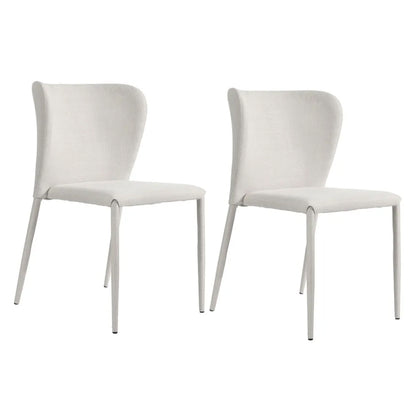 Foley Dining Chair Set of 2 - Natural w Fabric Legs