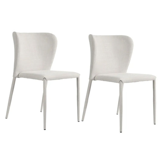 Foley Dining Chair Set of 2 - Natural w Fabric Legs