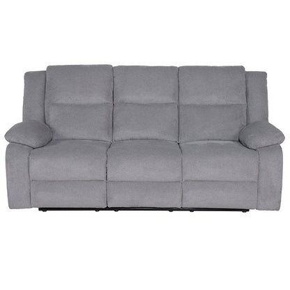 Glenbawn 3 Seater Fabric Recliner Sofa - Mid Grey