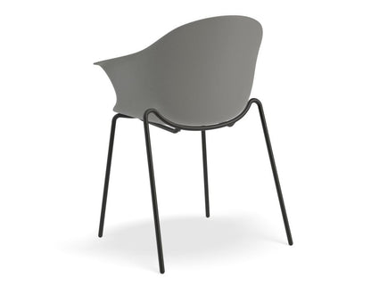 Pebble Armchair with Shell Seat - Grey