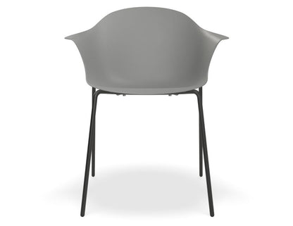 Pebble Armchair with Shell Seat - Grey