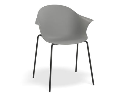 Pebble Armchair with Shell Seat - Grey