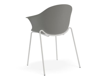 Pebble Armchair with Shell Seat - Grey