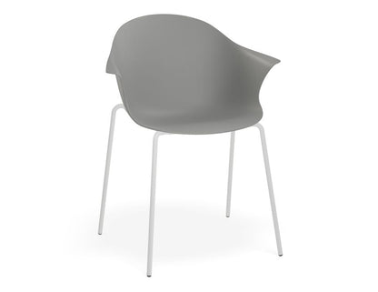 Pebble Armchair with Shell Seat - Grey