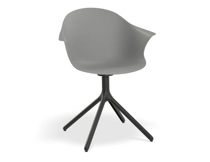 Pebble Armchair with Shell Seat - Grey
