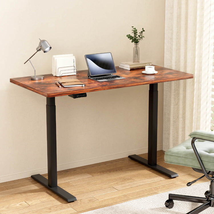 Artiss Standing Desk Motorised Dual Motor Rustic Brown 140CM