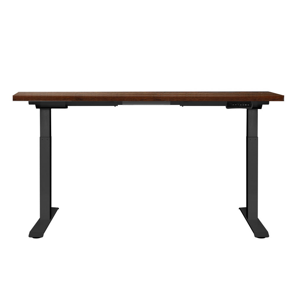 Artiss Standing Desk Motorised Dual Motor Rustic Brown 140CM