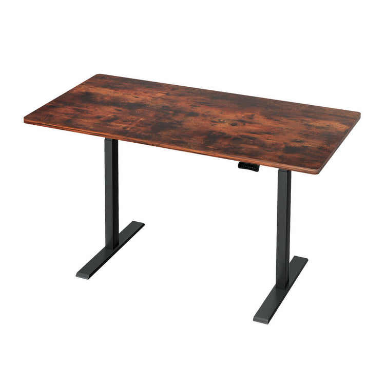 Artiss Standing Desk Motorised Dual Motor Rustic Brown 140CM