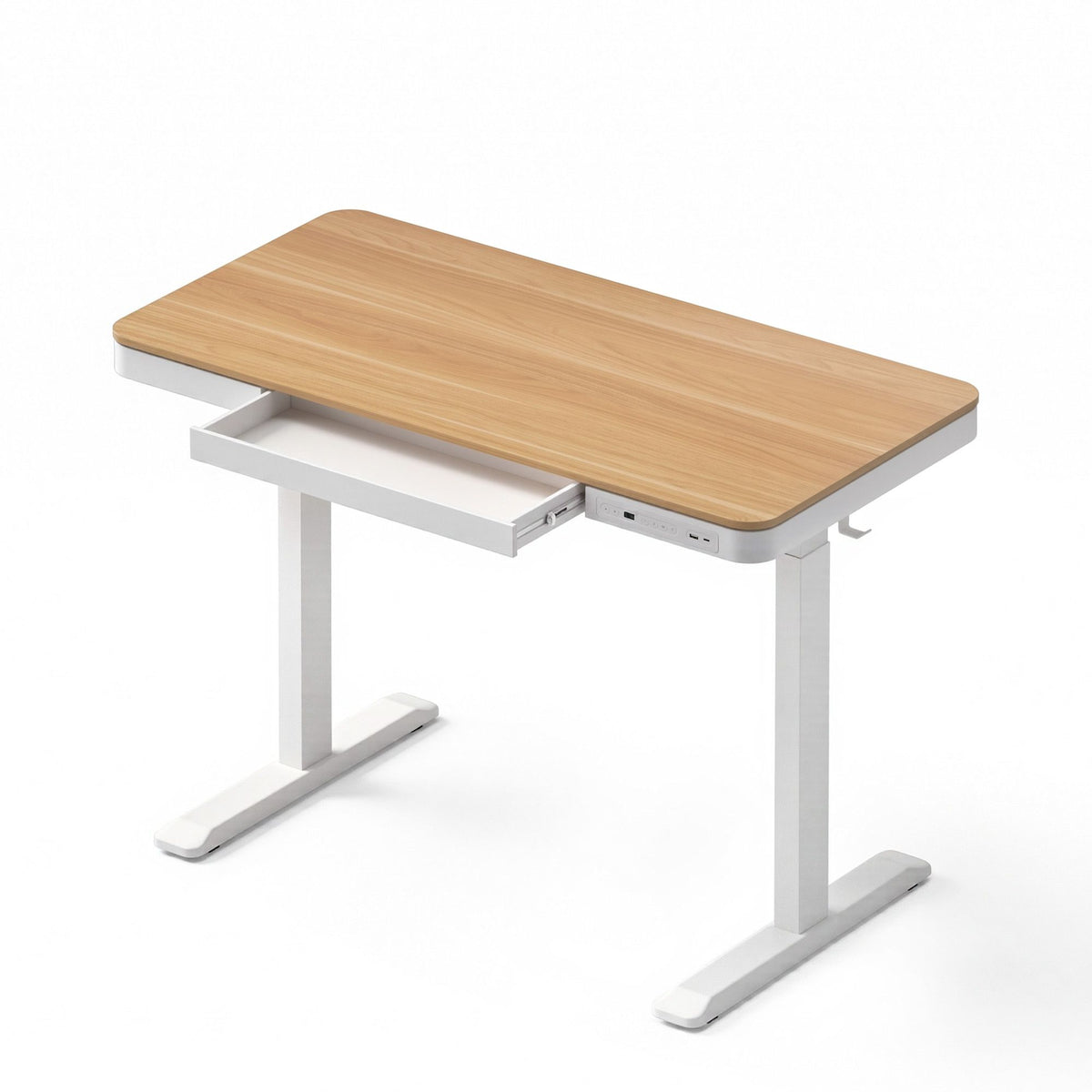 Artiss Motorised Standing Desk with Storage Drawer 120cm Rustic Brown