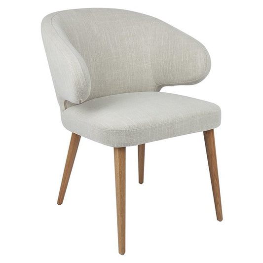 Harlow Natural Dining Chair - Natural Linen