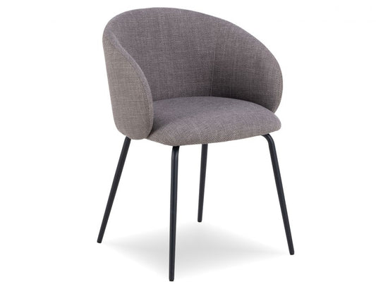 Henley Dining Chair - Black Legs - Soho Grey Fabric