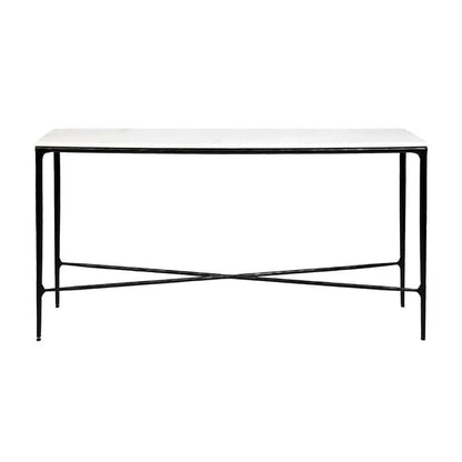 Heston Marble Console Table - Medium Black