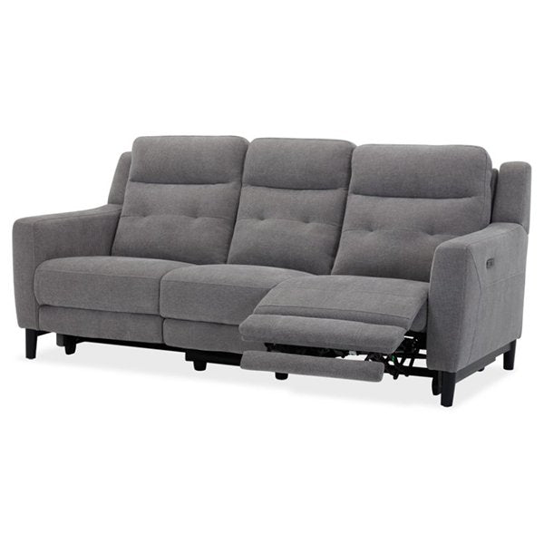 Hollydeen Fabric 3 Seater Electric Recliner Sofa - Grey
