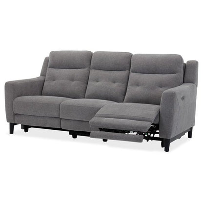 Hollydeen Fabric 3 Seater Electric Recliner Sofa - Grey