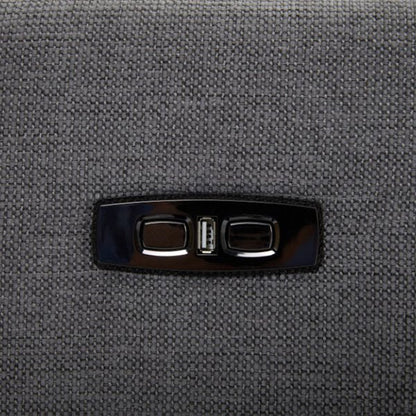 Hollydeen Fabric 3 Seater Electric Recliner Sofa - Grey