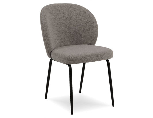 Iris Dining Chair - Black Legs - Soho Grey Fabric