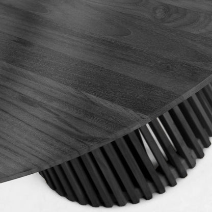 Rami 1.2m Solid Timber Round Dining Table - Black