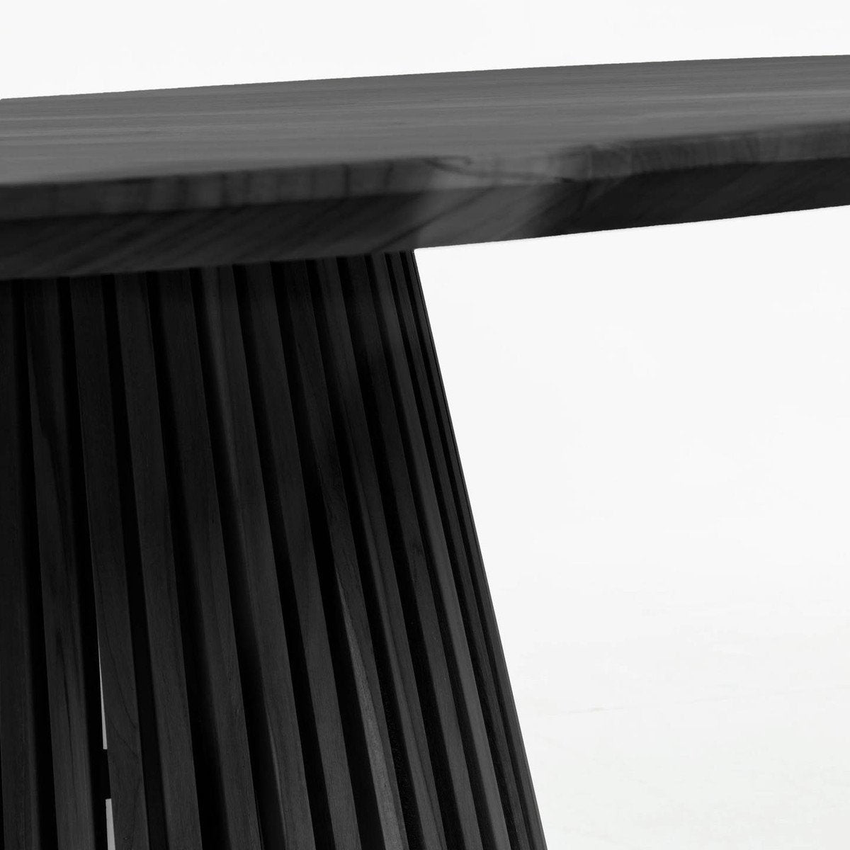 Rami 1.2m Solid Timber Round Dining Table - Black