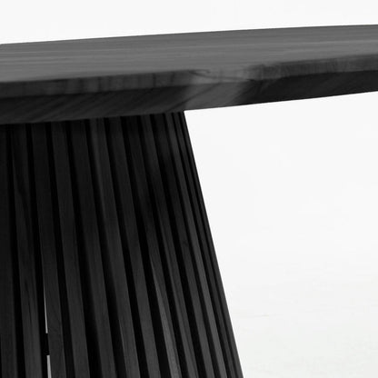 Rami 1.2m Solid Timber Round Dining Table - Black