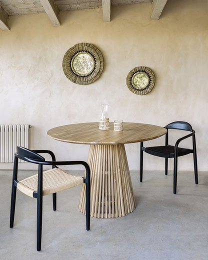 Irune Solid Timber Round Dining Table - Natural