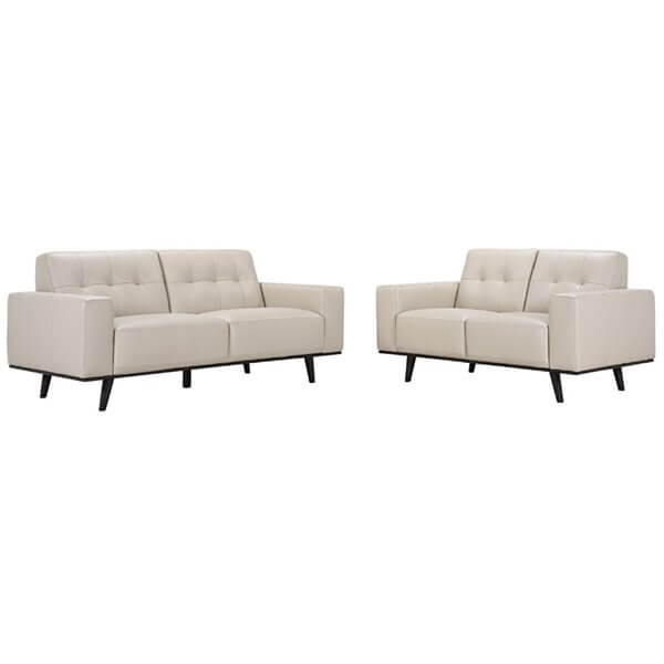 Carson 3+2 Seater Leather Sofa Set - Wheat