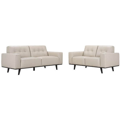 Carson 3+2 Seater Leather Sofa Set - Wheat