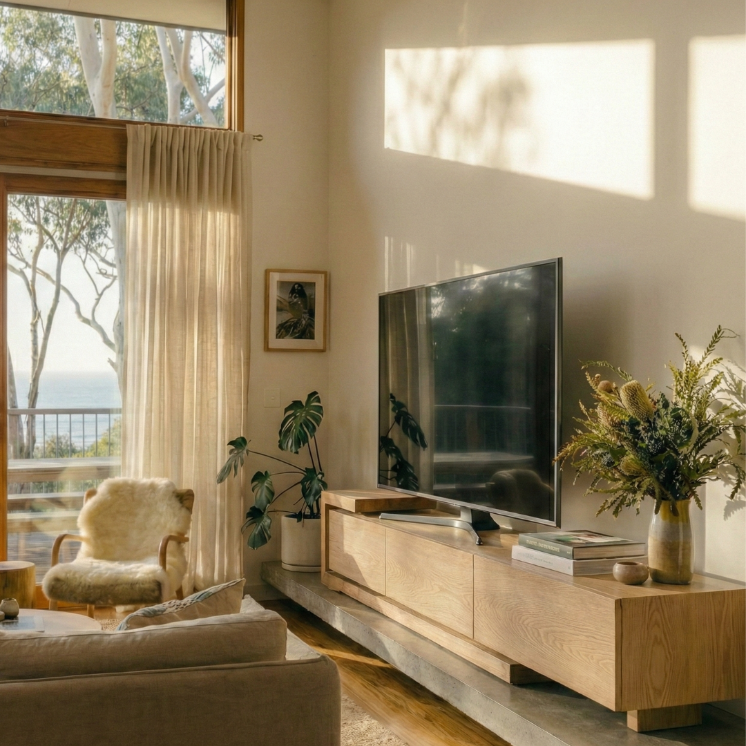 Kasper Extendable TV Entertainment Unit - Natural