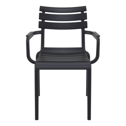 Set of 2 - Keller Indoor / Outdoor Dining Armchair - Black