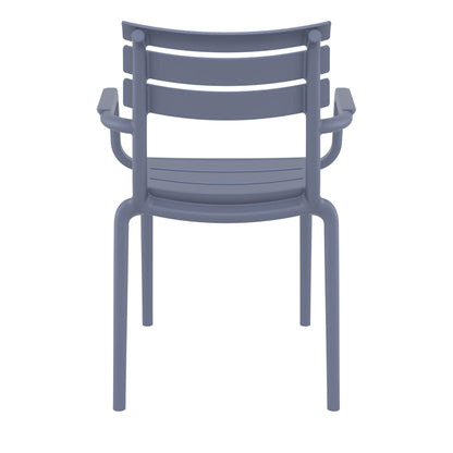 Set of 2 - Keller Indoor / Outdoor Dining Armchair - Grey