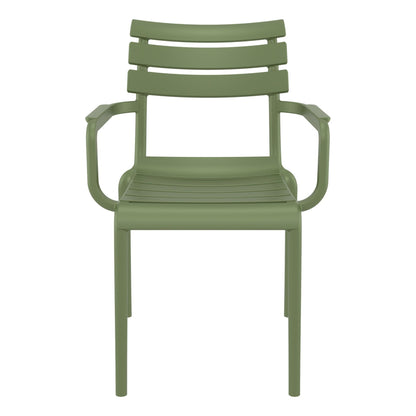 Set of 2 - Keller Indoor / Outdoor Dining Armchair - Olive Green