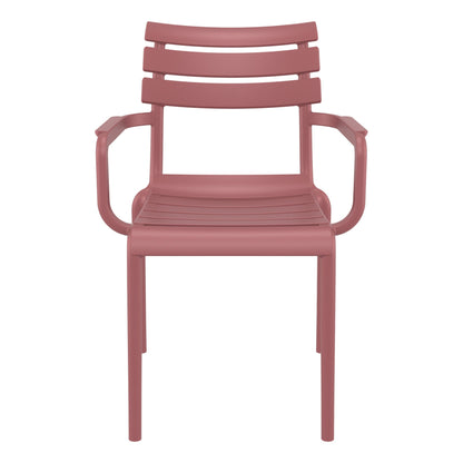 Set of 2 - Keller Indoor / Outdoor Dining Armchair - Marsala