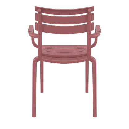 Set of 2 - Keller Indoor / Outdoor Dining Armchair - Marsala