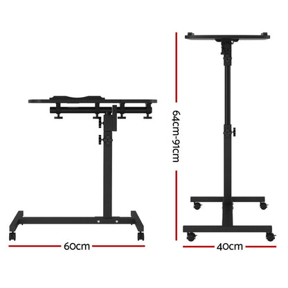 Laptop Table Desk Adjustable Stand - Black