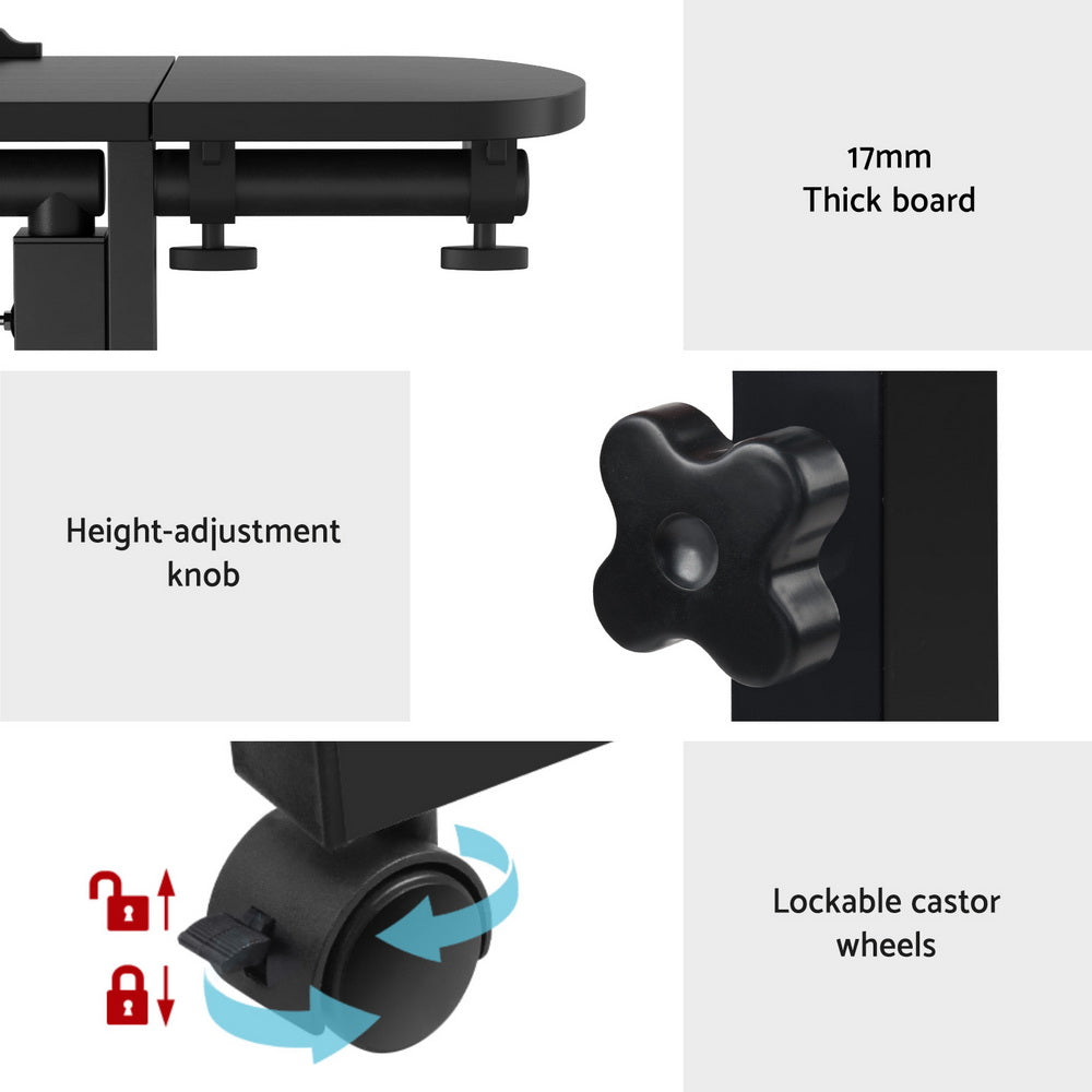 Laptop Table Desk Adjustable Stand - Black