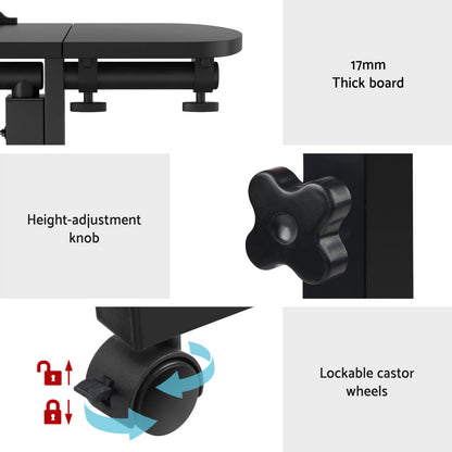 Laptop Table Desk Adjustable Stand - Black