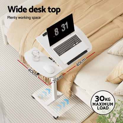 Laptop Table Desk Adjustable Stand - White